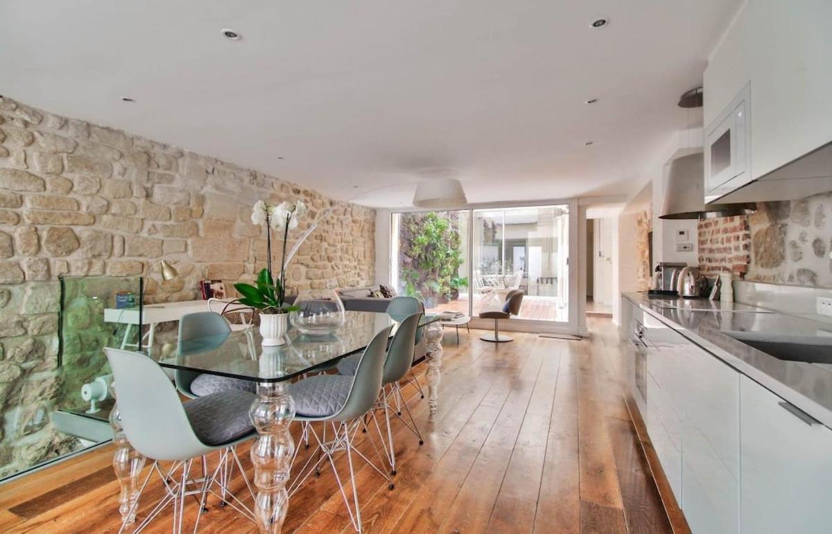 Appartement Jardin Prive - Gorgeous 3 Bed House In Le Marais Parijs